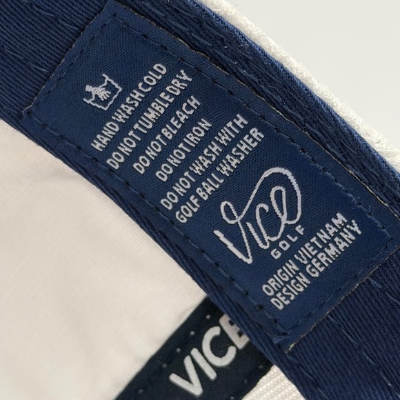 Vice Golf Flat Brim Trucker Hat White Mesh Brown Logo Squad - Picture 7 of 8